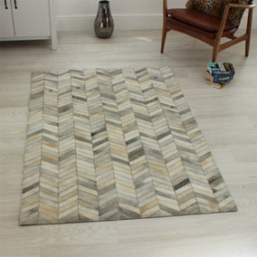 Natural Abstract Handmade Luxurious Modern Cowhide Rug For Living Room and Bedroom-120cm X 170cm