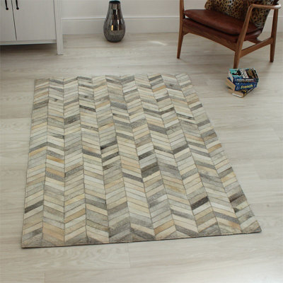 Natural Abstract Handmade Luxurious Modern Cowhide Rug For Living Room and Bedroom-200cm X 300cm