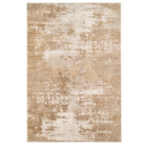 Natural Beige Distressed Abstract Area Rug 120x170cm