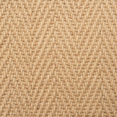 Natural Border Herringbone Jute Runner Rug 70x240cm