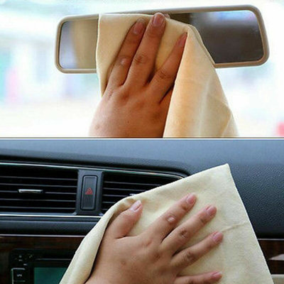 VOSO Natural Chamois Leather Car Drying Cloth - 60x90cm, Super Absorbent Suede Towel