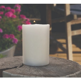 Natural Citronella Outdoor Pillar Candle Wind Resistant Garden Candle 38H