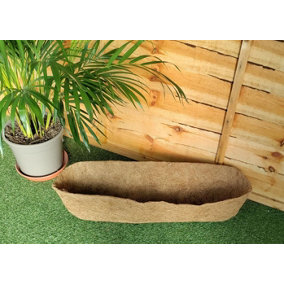 Natural Coco Wall Trough Liner Cupped Shaped Coco Liner For 30 Inch Wall Basket