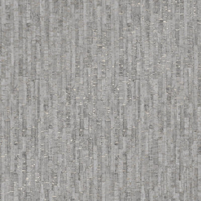 Natural Cork Wallpaper In Grey