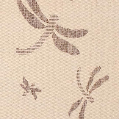 Natural Dragonfly Garden Patio Rug - Weatherproof, Mould & Mildew Resistant Indoor Outdoor Mat - Round 120cm Diameter