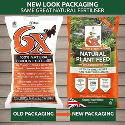 Natural Fibrous Fertiliser 15Kg Organic Garden Soil Enricher