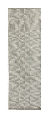 Natural Geometric Wool Modern Geometric Handmade Rug for Living Room and Bedroom-80cm X 150cm