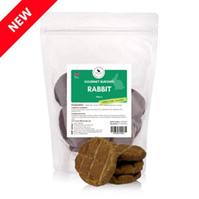 Natural Gourmet Burgers Rabbit (1kg) British Made & Grain Free Dog's Treat