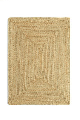 Natural Handmade Rug, 20mm Thick Geometric Optical (3D) Rug, Luxurious Modern Wool Rug for Dining Room-120cm X 170cm