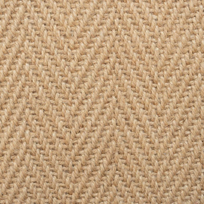 Natural Jute Beige Cotton Border Area Rug 80x150cm