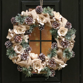 Natural Jute Country 40cm Winter-Spring Wreath
