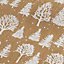 Natural Jute Tree Print Christmas Dining Table Decoration Table Runner Tablecloth