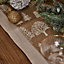 Natural Jute Tree Print Christmas Dining Table Decoration Table Runner Tablecloth