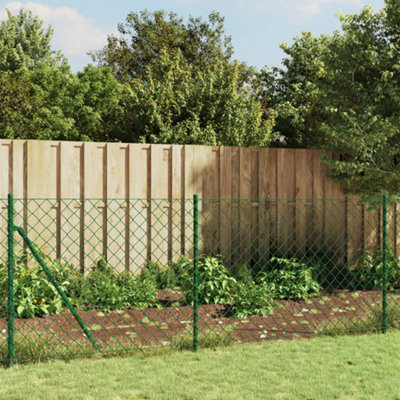 Natural looking Green Wooden Garden Fence