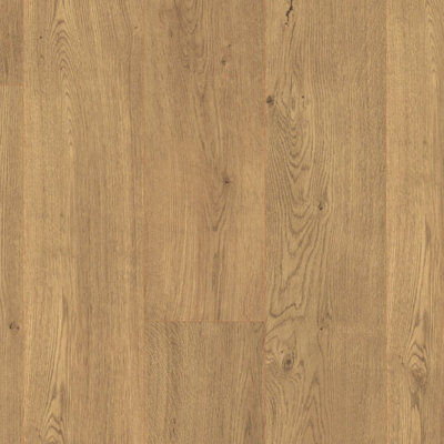 Natural Oak Wood Effect Laminate Flooring For Bedroom Dining Room, 8mm Thick, Suitable For Underfloor Heating- Covers 1.99sqm
