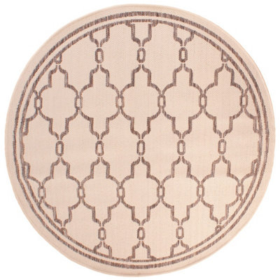 Natural Outdoor Rug, Geometric Stain-Resistant Rug For Patio Decks Garden Balcony, Modern Outdoor Area Rug-80cm X 150cm