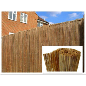 Natural Peeled Reed Screening Roll Garden Screen Fence Fencing Panel H 1.5m x W 4m