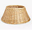 Natural Pine Effect Wicker Christmas Tree Skirt Woven Wicker Ring Cover 53cm