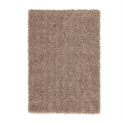 Natural Plain Shaggy Rug, Anti-Shed Easy to Clean Rug, Handmade Modern Rug for Bedroom, & Dining Room-110cm X 160cm