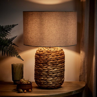 Natural Plaited Room Bedside Table Lamp Décor Night Lamp, Table Lamp, Table Light