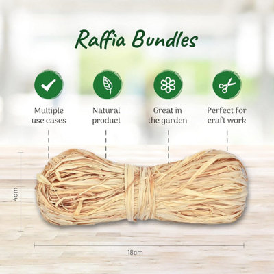 Natural Raffia Ribbon Bundles Perfect for Gift Wrapping Craft