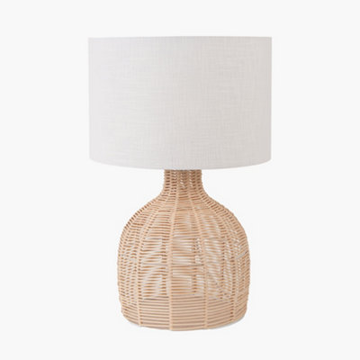 Natural Rattan Table Lamp with Shade