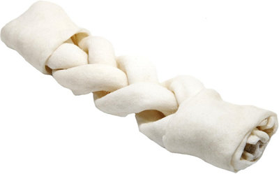 Natural Rawhide Dog Chews Treats Braided Bone for Dogs Health Teeth