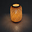 Natural Round Rattan Style Table Pad Lamp K LIVING