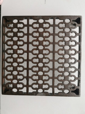 Natural Rusted Look Cast Iron Air Brick/Vent 9" By 9Inch Home Decoration Grill/Vent