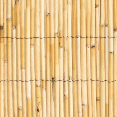 Natural Screening Roll Privacy Peeled Reed Wind Sun Protection 3m x 1.5m Primrose - 6