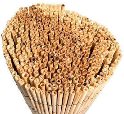 Natural Screening Roll Privacy Peeled Reed Wind Sun Protection 3m x 1.5m Primrose - 7