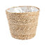 Natural Seagrass Round Basket Planter. Waterproof Lining. H20 cm