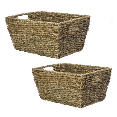 Natural Seagrass Storage Basket - Set of 2 - 3