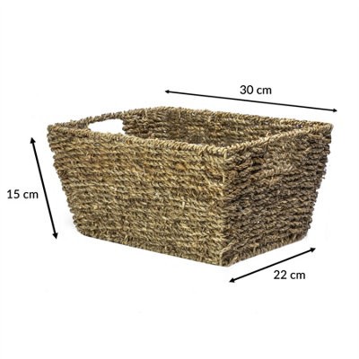 Natural Seagrass Storage Basket - Set of 2 - 4