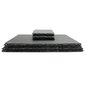 Natural Slate Placemats & Coasters - 12pc