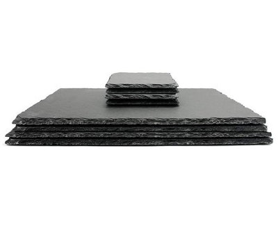 Natural Slate Placemats & Coasters - 8pc