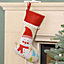 Natural Snowman Pom Pom Xmas Tree Decoration Christmas Gift Bag Christmas Stocking