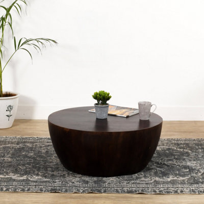 Natural Solid Dark Mango Wood Coffee Table