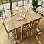 Natural Solid Oak 1.25m Extending Dining Table
