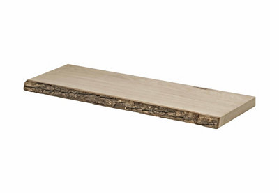 Natural Solid Oak Shelf 60x20x2.5cm