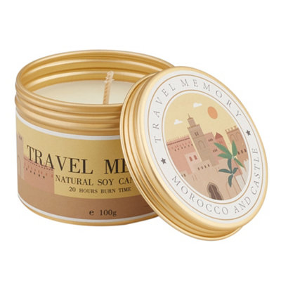 Natural Soy Wax Baltic Amber Scented Candle Burn Time 20H+