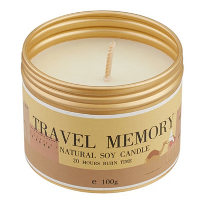 Natural Soy Wax Baltic Amber Scented Candle Burn Time 20H+