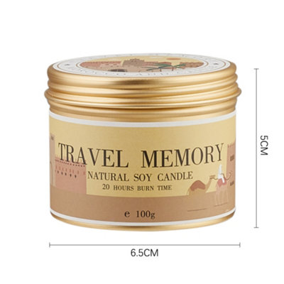 Natural Soy Wax Baltic Amber Scented Candle Burn Time 20H+