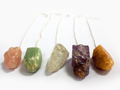 Natural Stone Pendulums Assorted MultiColor