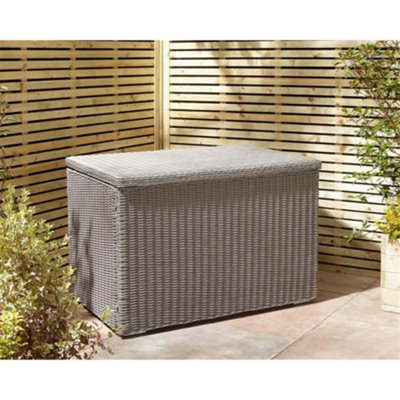 Natural Stone Rattan Weave Garden Cushion Box DIY at B&Q