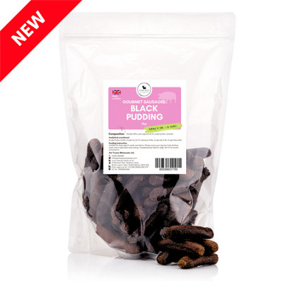 Natural Treats Gourmet Sausages Black Pudding for Dogs (3kg) British Made Training Treats