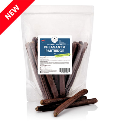 Natural Treats Gourmet Sticks Pheasant & Partridge (3kg) Highly Digestible Grain Free Dogs' Treats