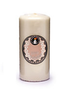 Natural White Pillar Candle 30 Hour Slim Wax Church Pillar Candle 12cm x 5cm