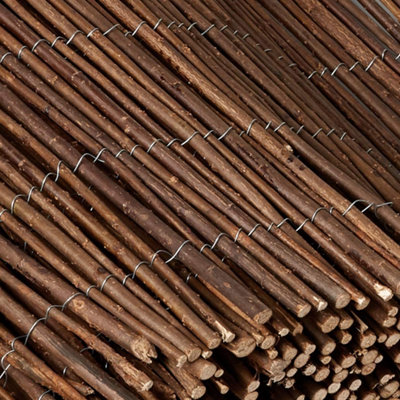 Natural Willow Garden Fence Screening Roll Privacy Border Sun Protection 1.8m x 4m