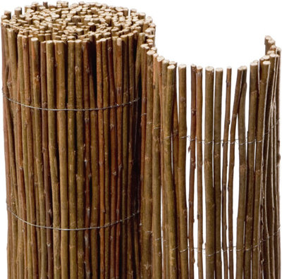 Natural Willow Garden Fence Screening Roll Privacy Border Sun Protection 1.8m x 4m - 4
